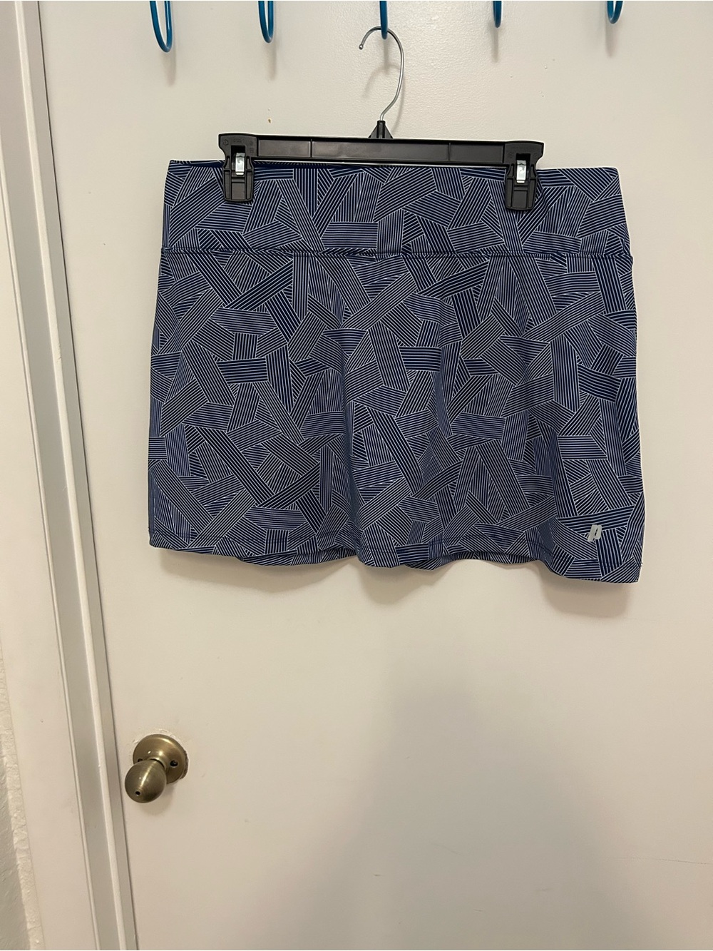 Prince Navy Blue Geometric Sport Skort